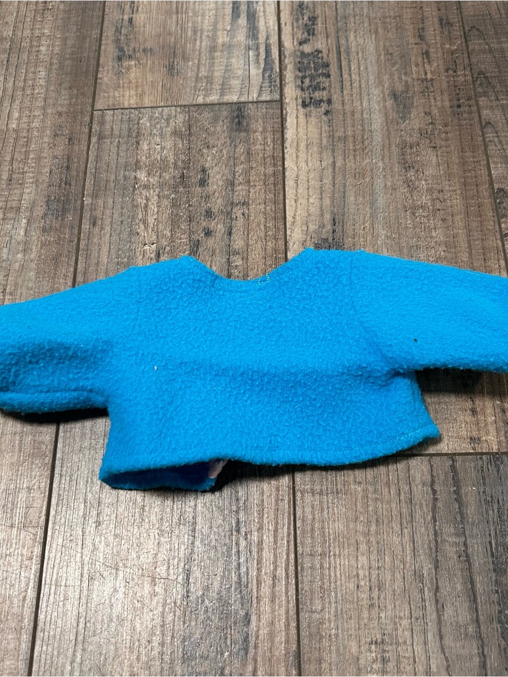 VTG Cabbage Patch Kid Doll Sweater Blue Fleece Jacket Pink Logo Monogram - Picture 2 of 4